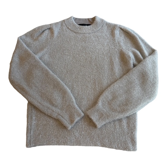 WHBM Metallic Tinsel Trim Sweater NWT - Picture 3 of 10